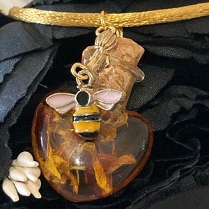 Bee love Honey healing good vibes prosperity necklace